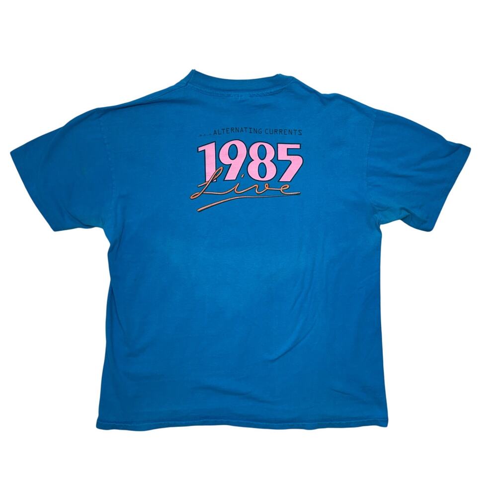 Vintage Hanes T-Shirt XL Blue Spyro Gyra Alternating Currents Live 1985 Concert